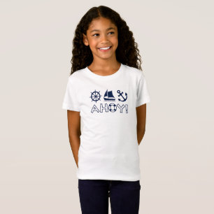 T-Shirt Voilier Ancre Ahoy! Bleu Foncé