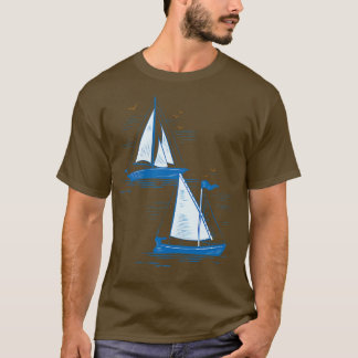 T-shirt Voilier Cadeau Hobby Sailor Skipper voile