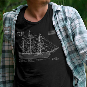 T-shirt Voilier Clipper Flying Cloud - Plan ABD