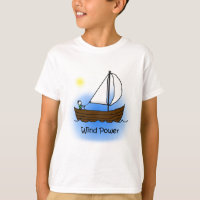 Voilier d'énergie éolienne - chemise d'enfants