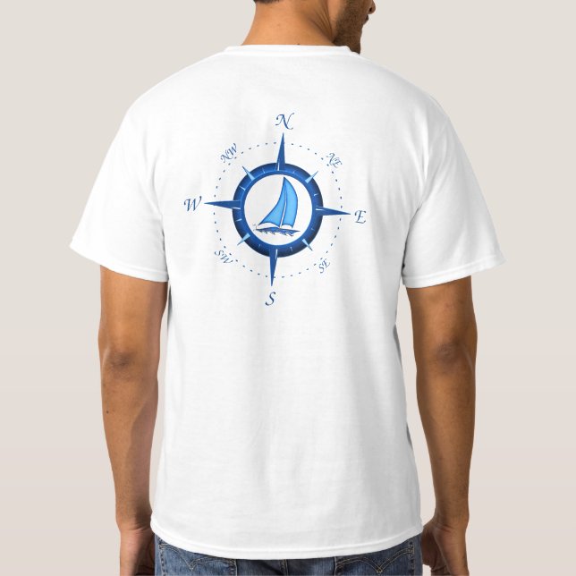 T-shirt Voilier Et Rose De Compass (Dos)
