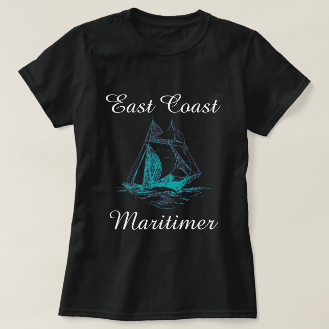 T-shirt Voilier maritime de la côte Est (Design devant)