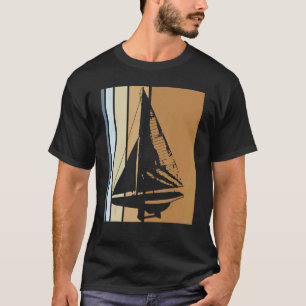T-shirt Voilier Rétro Skipper Navire Catamaran Yacht Voile