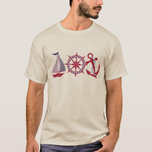 T-shirt Voilier, Roue, Ancre