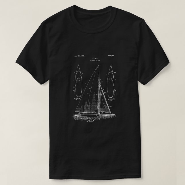 T-shirt Voilier vintage Design Chemise Vieux Océan Voilier (Design devant)