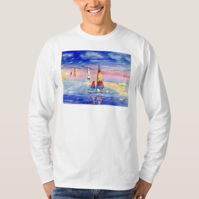 T-shirt Voiliers de chat de Hobie (Devant)