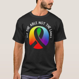 T-shirt Voir Able Not the Étiquette Autism Down Syndrome A
