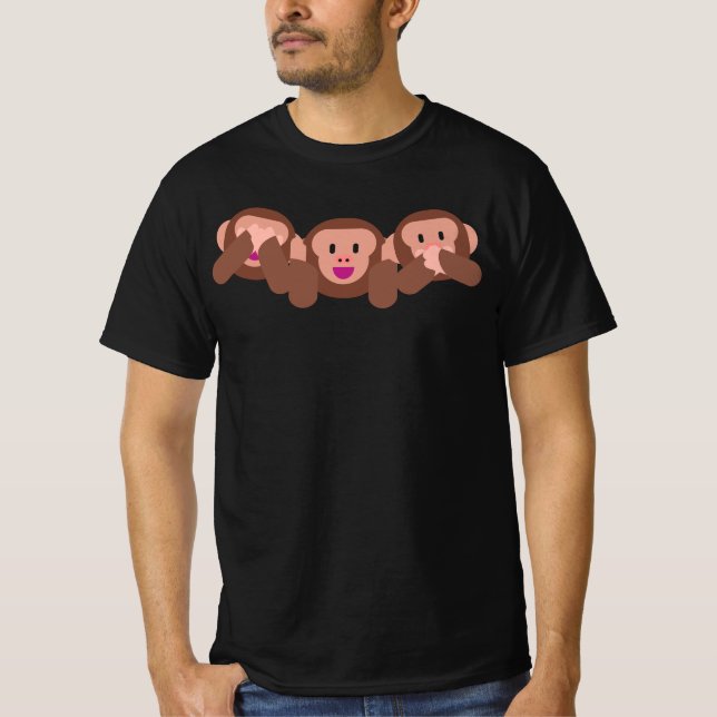 T-shirt Voir Hear & Speed No Emojis 🐵 Emojis Shirt (Devant)