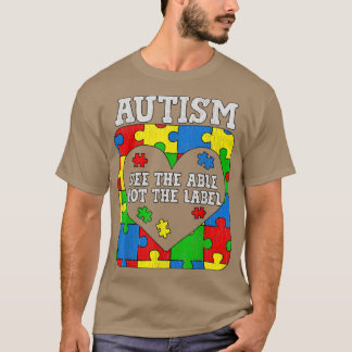 T-shirt Voir La Table Pas Le Étiquette Autiste Enfants Aut