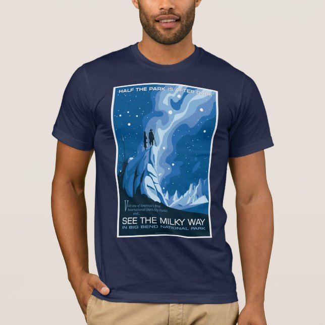T-shirt Voir la Voie Lactée dans le parc national Big Bend (Devant)