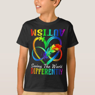 T-shirt Voir le monde différemment Autisme Sensibilisation