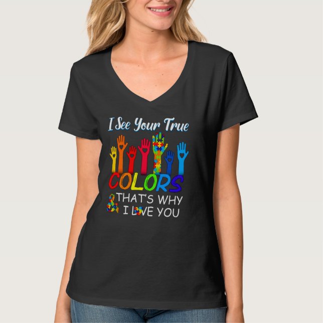 T-shirt Voir les couleurs vraies Pourquoi je t'aime Sensib (Devant)