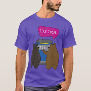 T-shirt Voir Un Menu Drôle Camping Ours