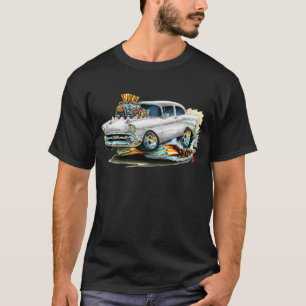 T-shirt Voiture 1957 blanche de Chevy 150-210