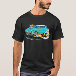 T-shirt Voiture 1957 de turquoise de nomade de Chevy