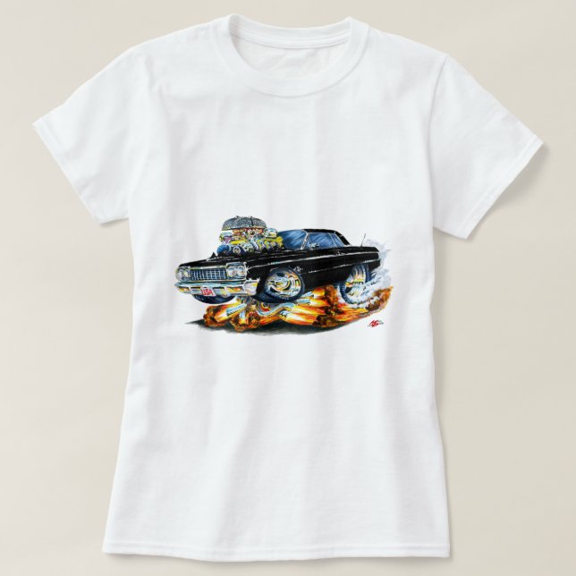 T-shirt Voiture 1964 noire d'impala (Design devant)