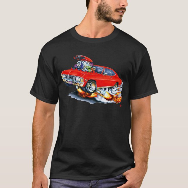 T-shirt Voiture 1965-66 de rouge d'impala (Devant)