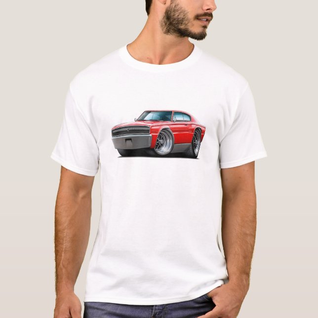 T-shirt Voiture 1966-67 de rouge de chargeur (Devant)