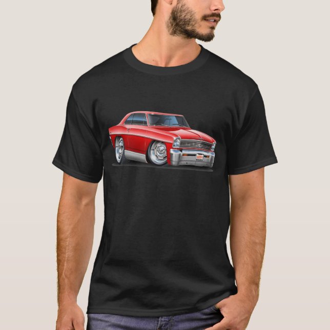 T-shirt Voiture 1966-67 de rouge de nova (Devant)