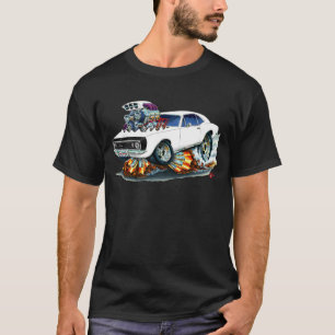 T-shirt Voiture 1967 Blanc-Noire de Camaro solides