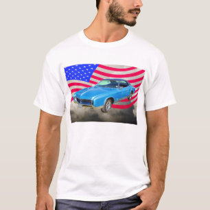 T-shirt Voiture 1967 de muscle de Buick Riviera et drapeau