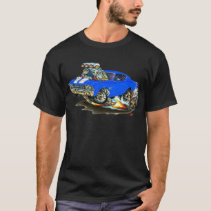 T-shirt Voiture 1968-69 blanche bleue de Chevelle