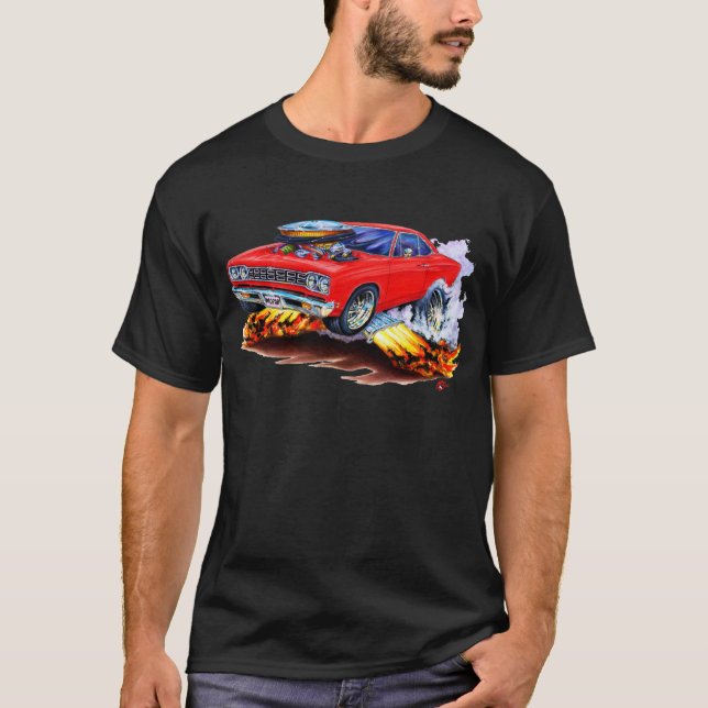 T-shirt Voiture 1968-69 de rouge de Roadrunner (Devant)