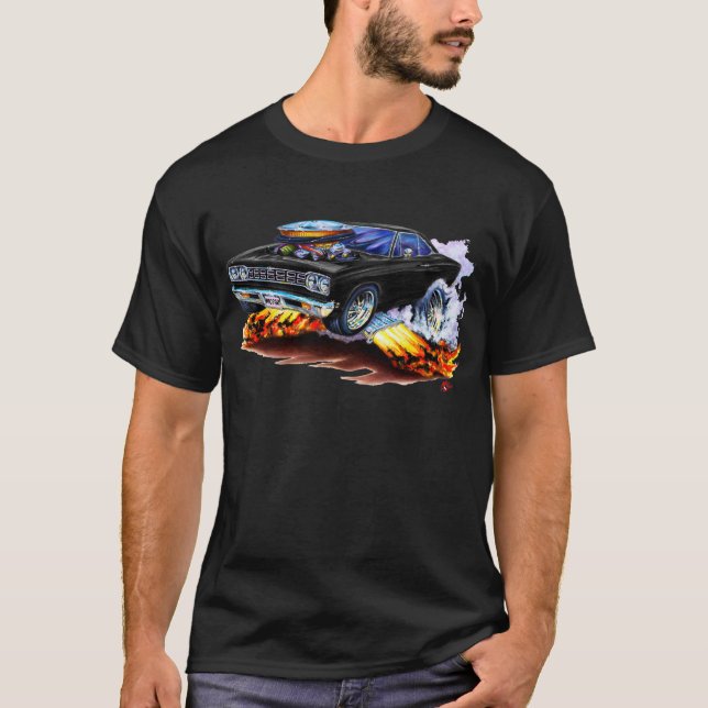 T-shirt Voiture 1968-69 noire de Roadrunner (Devant)