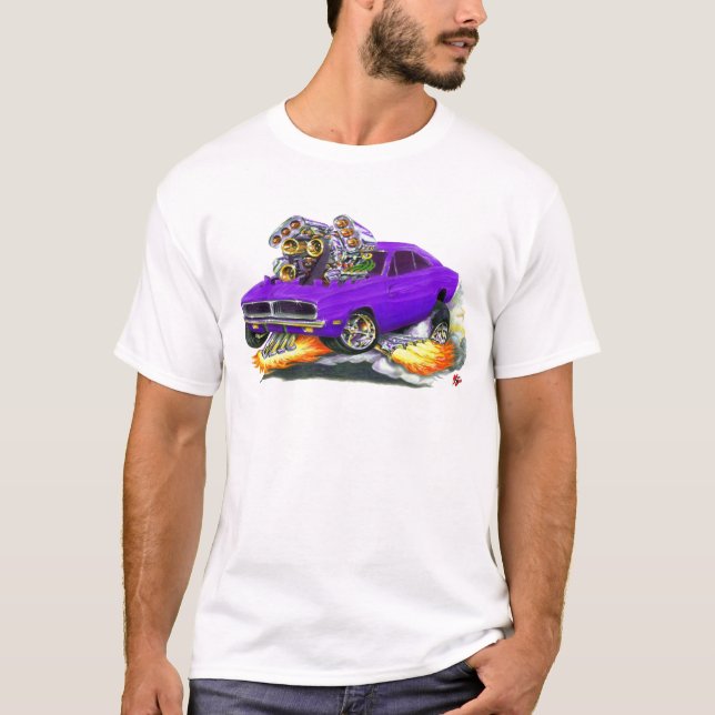 T-shirt Voiture 1968-70 de pourpre de chargeur (Devant)