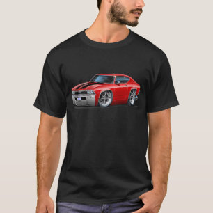 T-shirt Voiture 1968 noire rouge de Chevelle