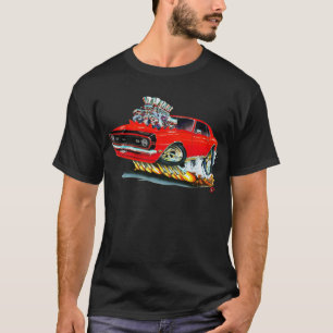 T-shirt Voiture 1968 Rouge-Noire de Camaro solides