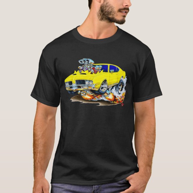 T-shirt Voiture 1969 de jaune de sabre d'abordage d'Olds (Devant)
