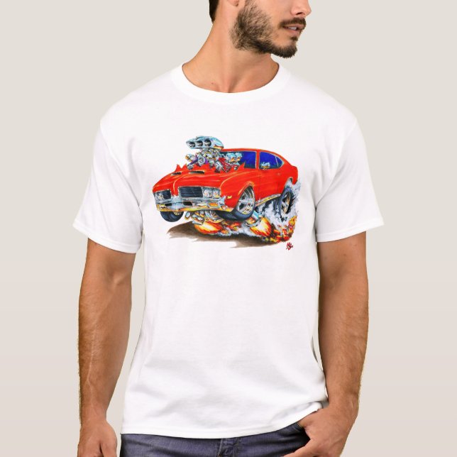 T-shirt Voiture 1969 de rouge de sabre d'abordage d'Olds (Devant)