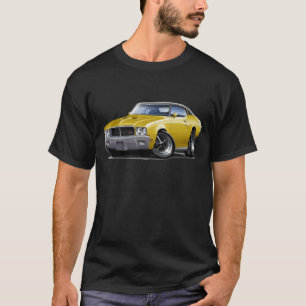 T-shirt Voiture 1970-72 de dessus de noir de jaune de GS