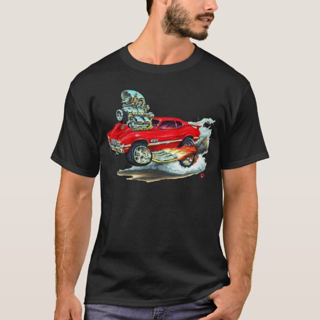 T-shirt Voiture 1970-72 de rouge du sabre d'abordage 442 (Devant)