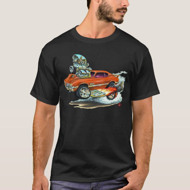 T-shirt Voiture 1970-72 d'orange du sabre d'abordage 442 (Devant)