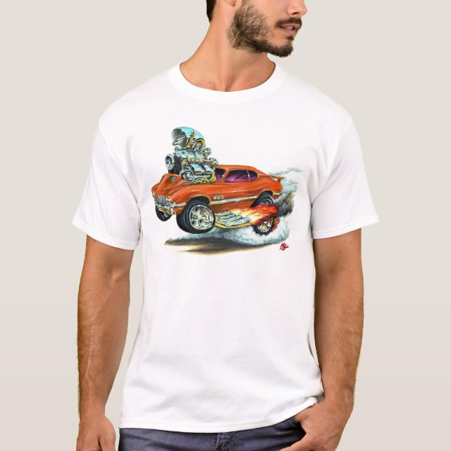 T-shirt Voiture 1970-72 d'orange du sabre d'abordage 442 (Devant)