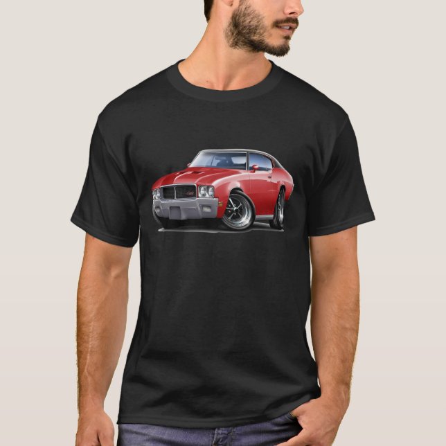 T-shirt Voiture 1970-72 supérieure noire rouge de GS de (Devant)