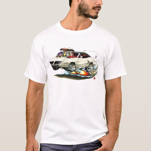 T-shirt Voiture 1970 de blanc de Superbird (Devant)