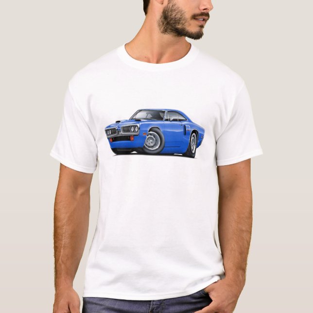 T-shirt Voiture 1970 de bleu de Coronet droite (Devant)