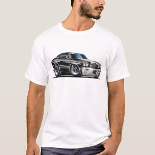 T-shirt Voiture 1970 Noir-Blanche de Chevelle