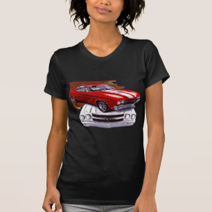 T-shirt Voiture 1970 Rouge-Blanche de Chevelle