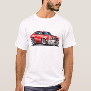 T-shirt Voiture 1970 Rouge-Noire de Chevelle