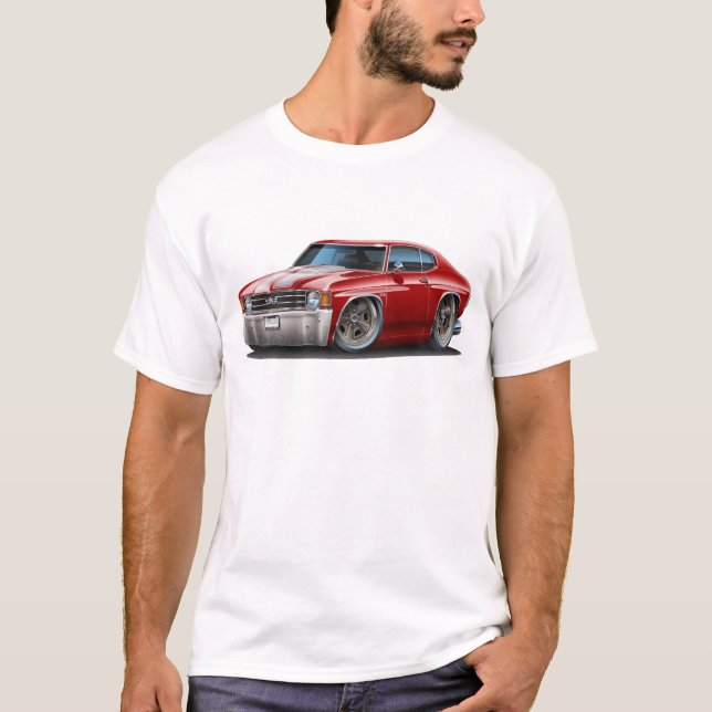 T-shirt Voiture 1971-72 Marron-Blanche de Chevelle (Devant)