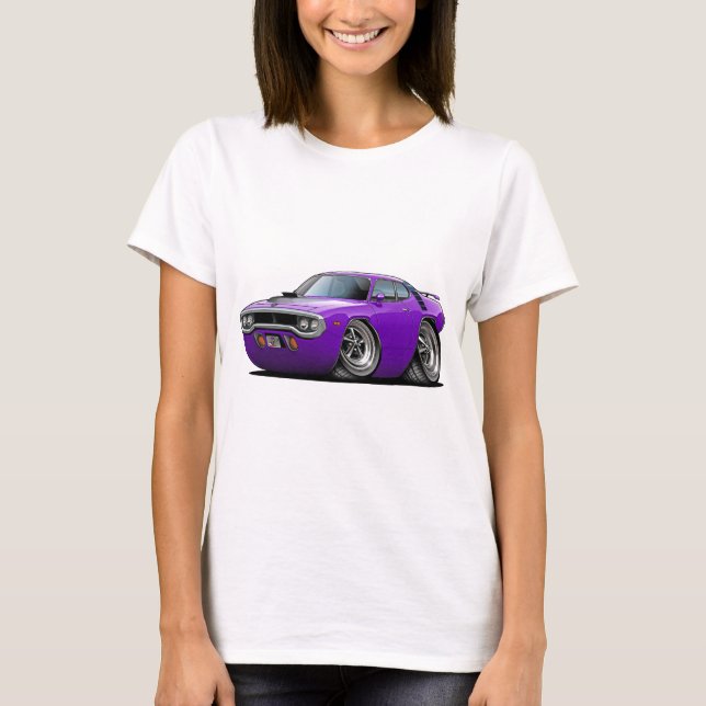 T-shirt Voiture 1971-72 Pourpre-Noire de Roadrunner (Devant)