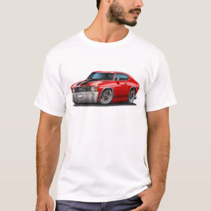 T-shirt Voiture 1971-72 Rouge-Noire de Chevelle