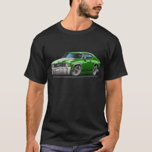 T-shirt Voiture 1971-72 Vert-Blanche de Chevelle