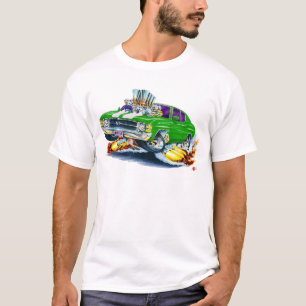 T-shirt Voiture 1971-72 Vert-Blanche de Chevelle
