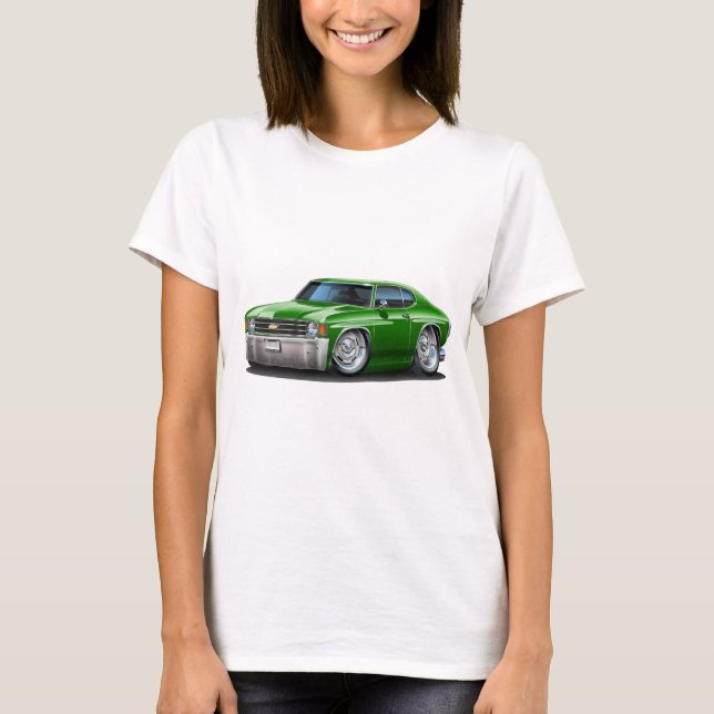 T-shirt Voiture 1971-72 verte de Chevelle (Devant)