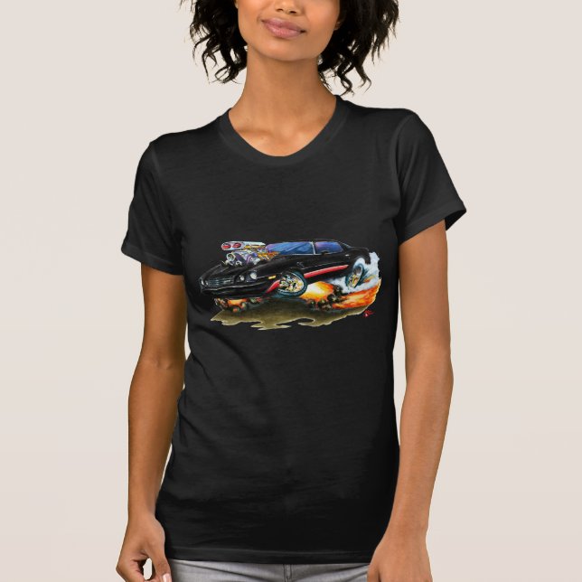 T-shirt Voiture 1979-81 Noir-Rouge de Camaro Z28 (Devant)